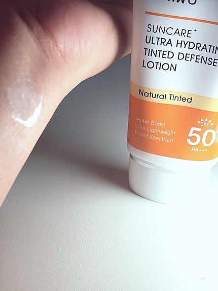 サンスクリーン+モイスト(色付き)<日焼け止め>/DR.WU/日焼け止めローションを使ったクチコミ(6枚目)
