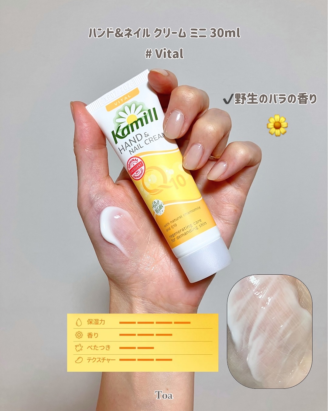 ハンド＆ネイルクリームミニ 企画セット30ml*5/カミール/その他キットセットを使ったクチコミ（3枚目）