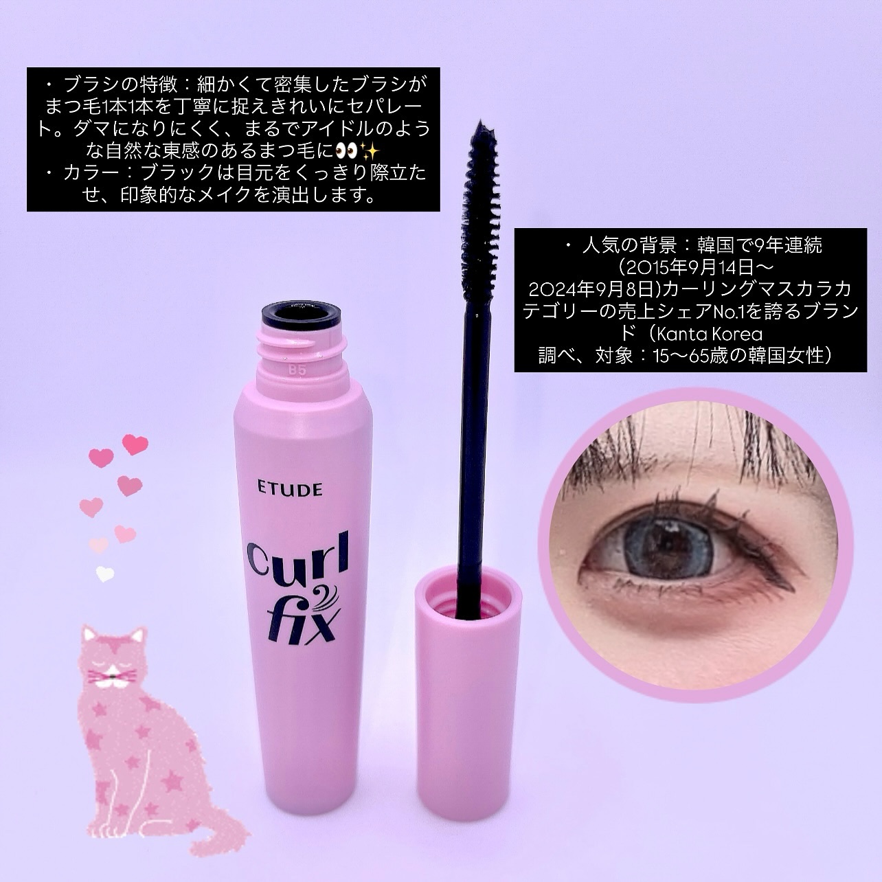 カールフィックスマスカラ/ETUDE/マスカラを使ったクチコミ（2枚目）