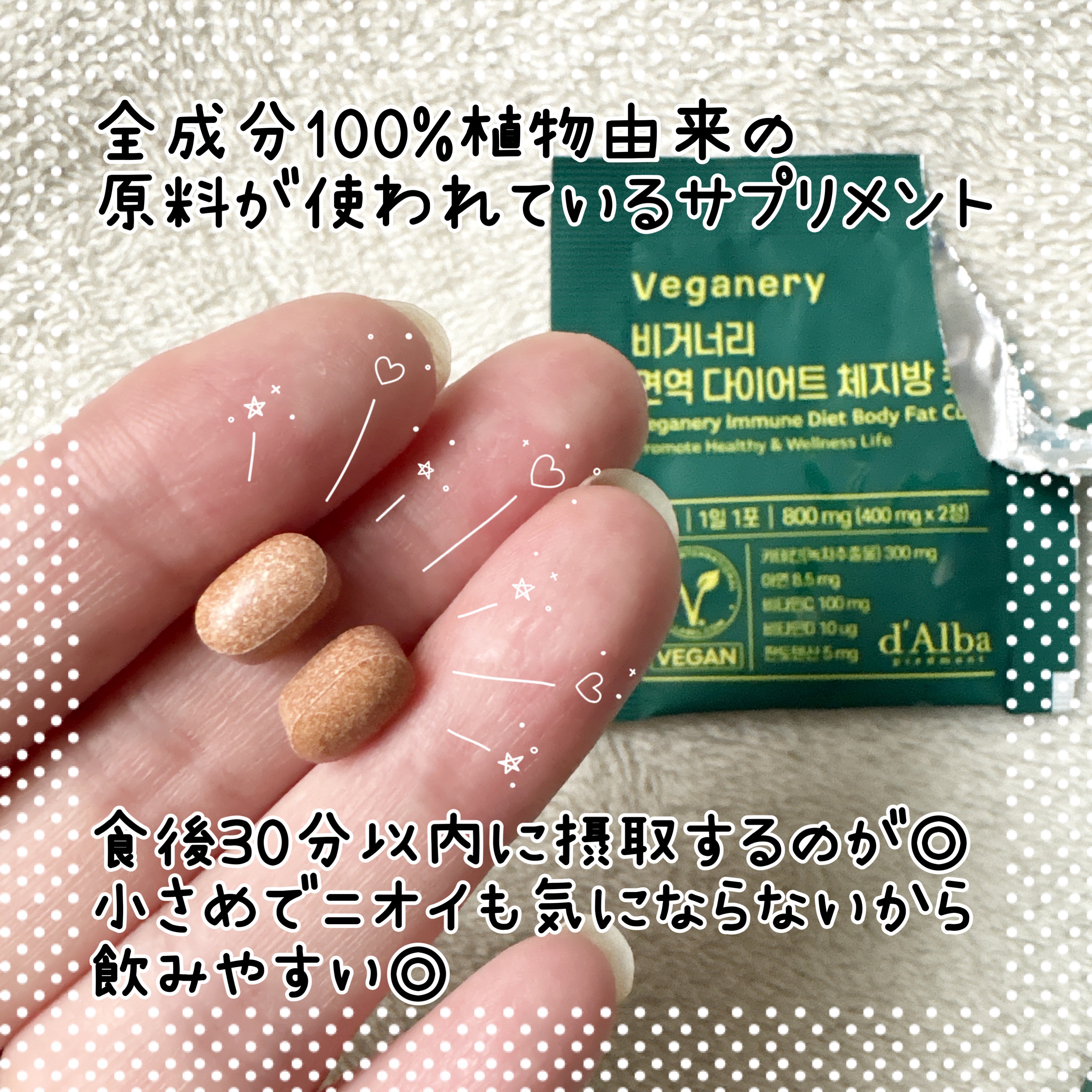 ヴィーガナリー免疫ダイエット 体脂肪カット (シャインマスカット味)/ダルバ/美容サプリメントを使ったクチコミ（3枚目）