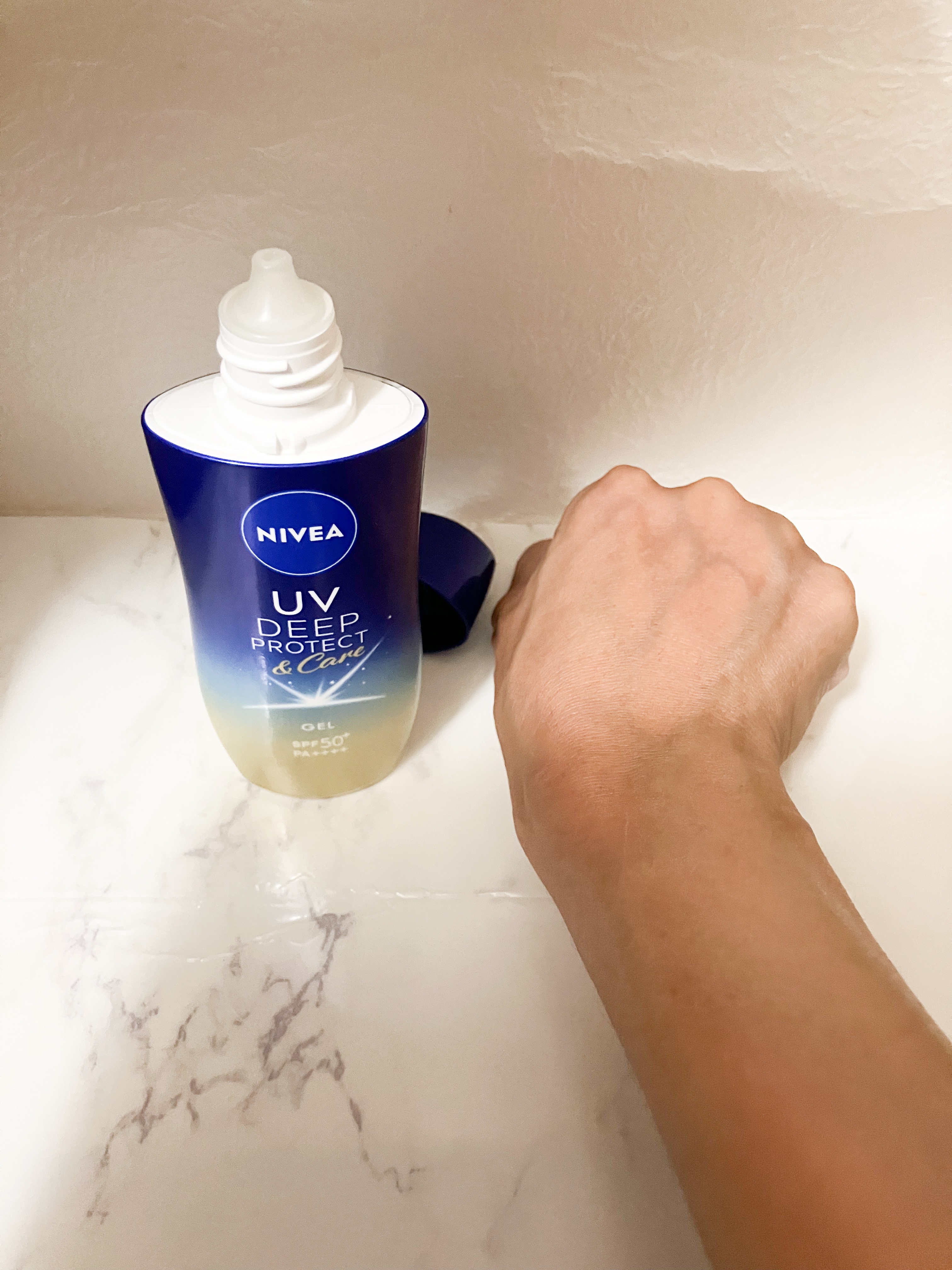 ニベアUV ディープ プロテクト＆ケア ジェル/ニベア/日焼け止めジェルを使ったクチコミ（3枚目）