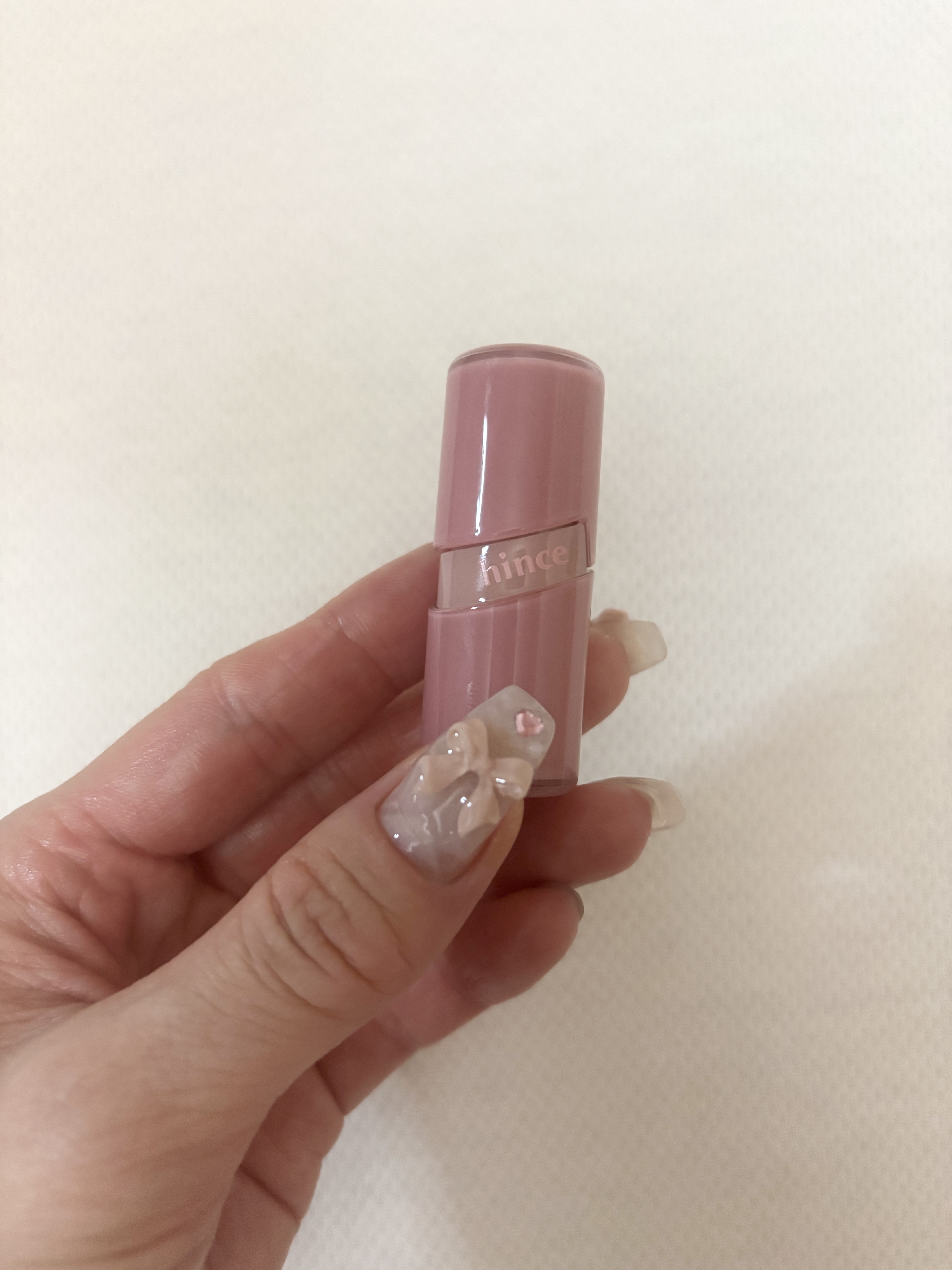 ロウグロウジェルティント R018 レアピーチ（ミニ）/hince/リップティントを使ったクチコミ（1枚目）