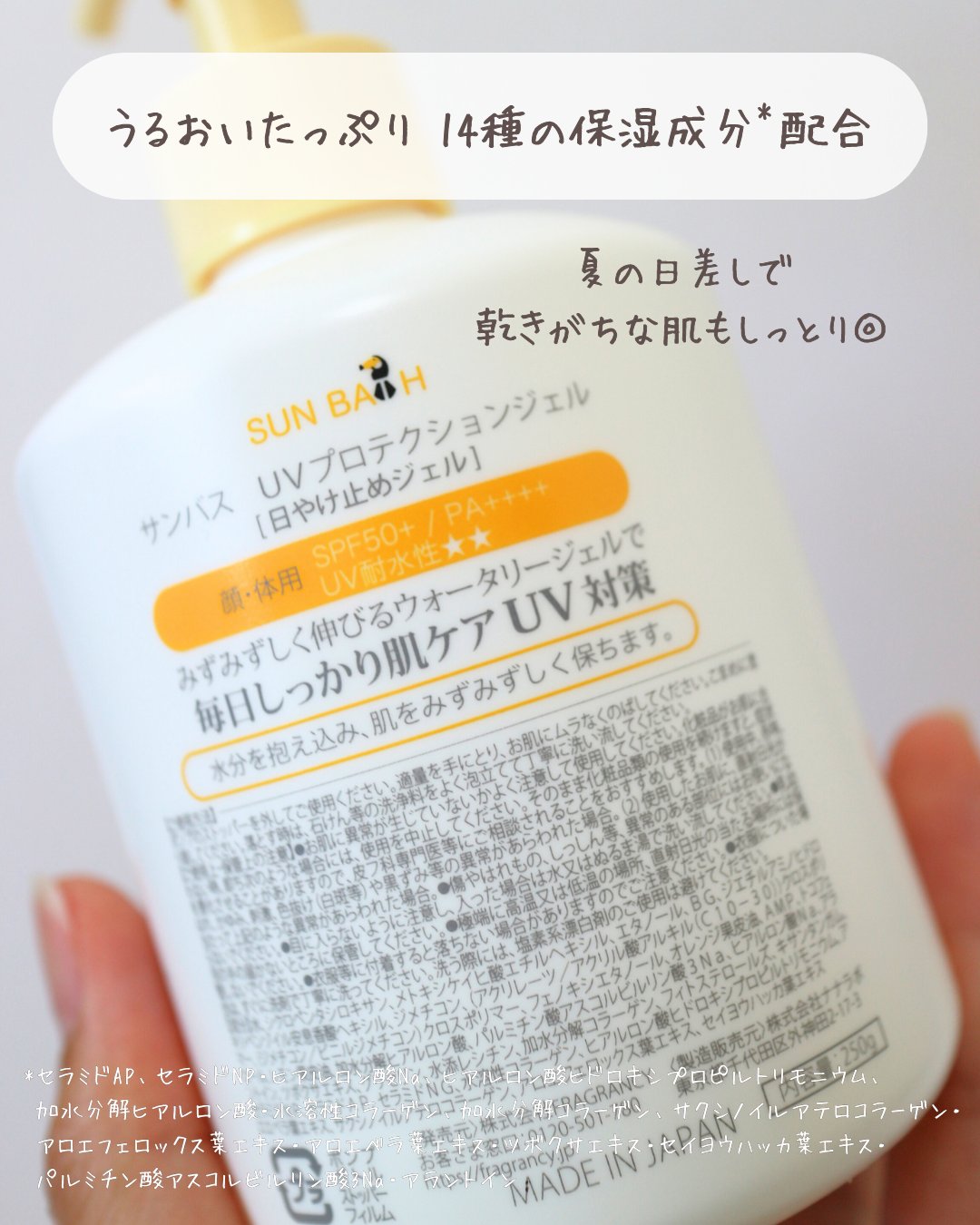サンバス　UVプロテクションジェル/SUNBATH/日焼け止めジェルを使ったクチコミ（3枚目）