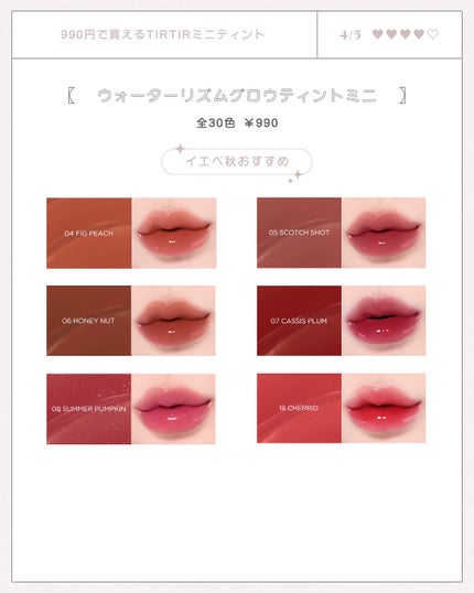 ウォーターリズムグロウティント/TIRTIR(ティルティル)/リップティントを使ったクチコミ(4枚目)