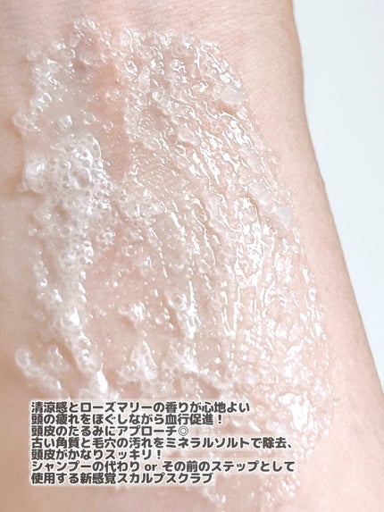 ローズマリー スカルプ スクラブ/AROMATICA/ヘッドスクラブを使ったクチコミ(3枚目)