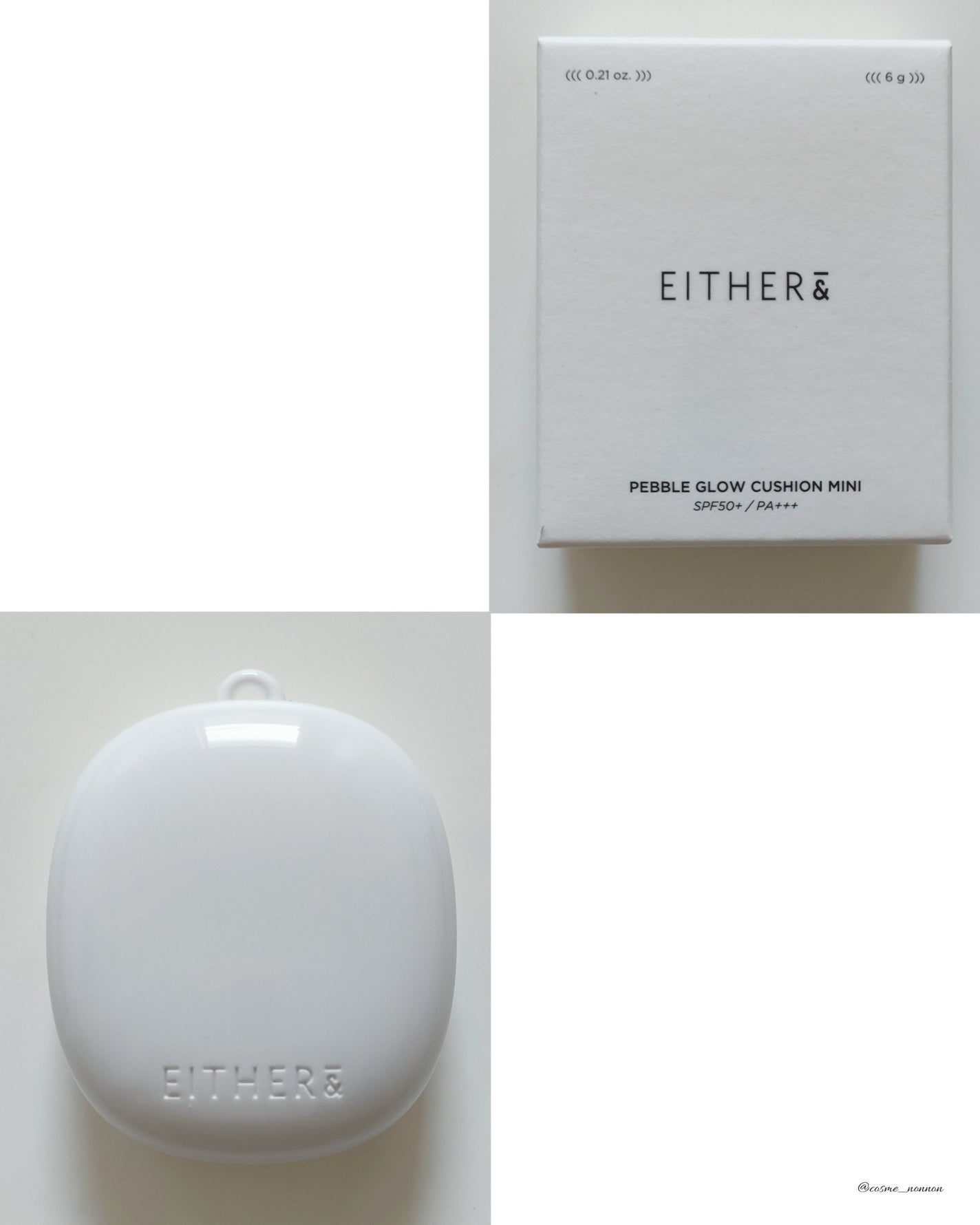 Pebble Blur Cushion (mini)/EITHER&/クッションファンデーションを使ったクチコミ(2枚目)