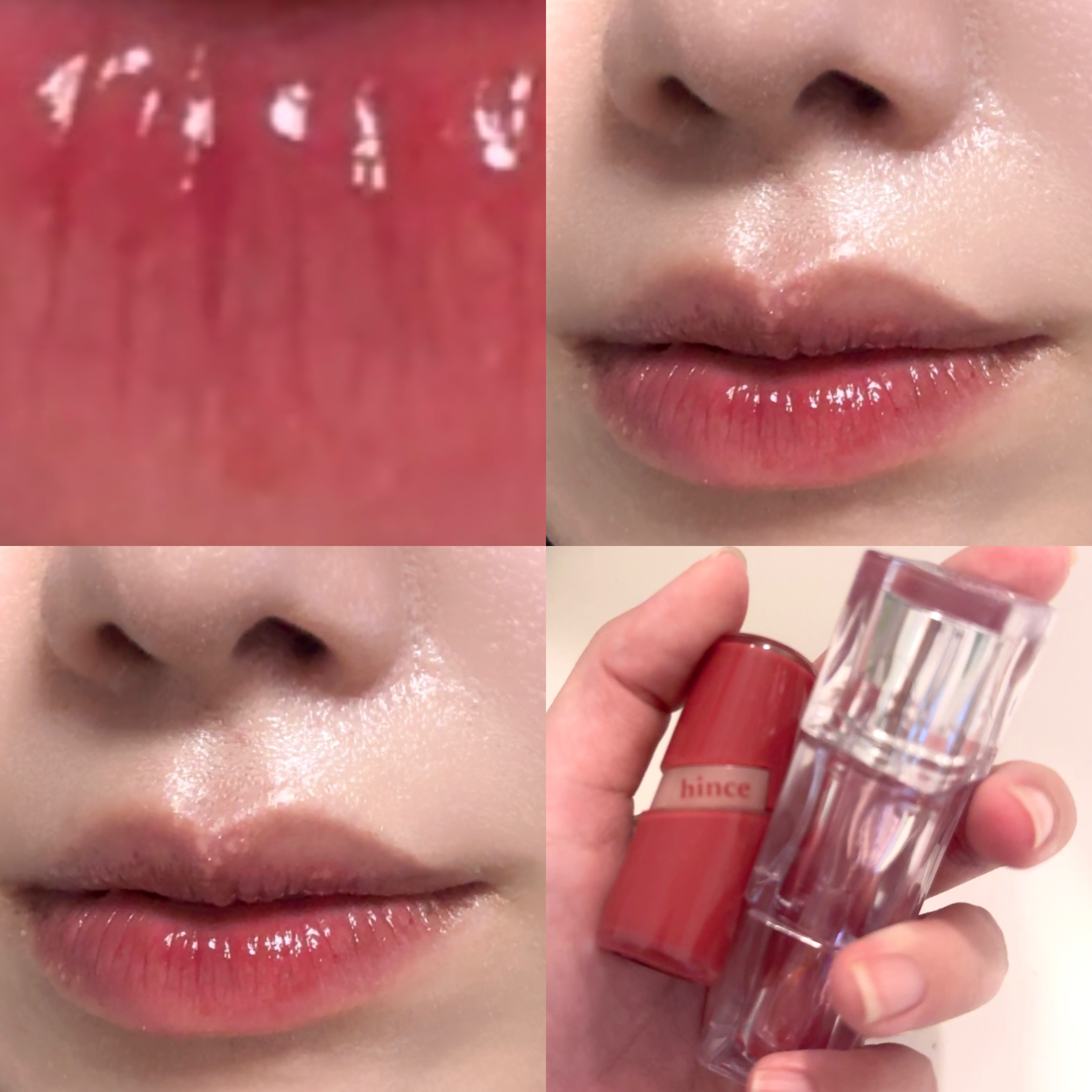 ロウグロウジェルティント R020 ローズウッド（ミニ）/hince/リップティントを使ったクチコミ（1枚目）