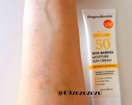 スキンバリアモイスチャーサンクリーム/Ongredients/日焼け止めクリームを使ったクチコミ(6枚目)