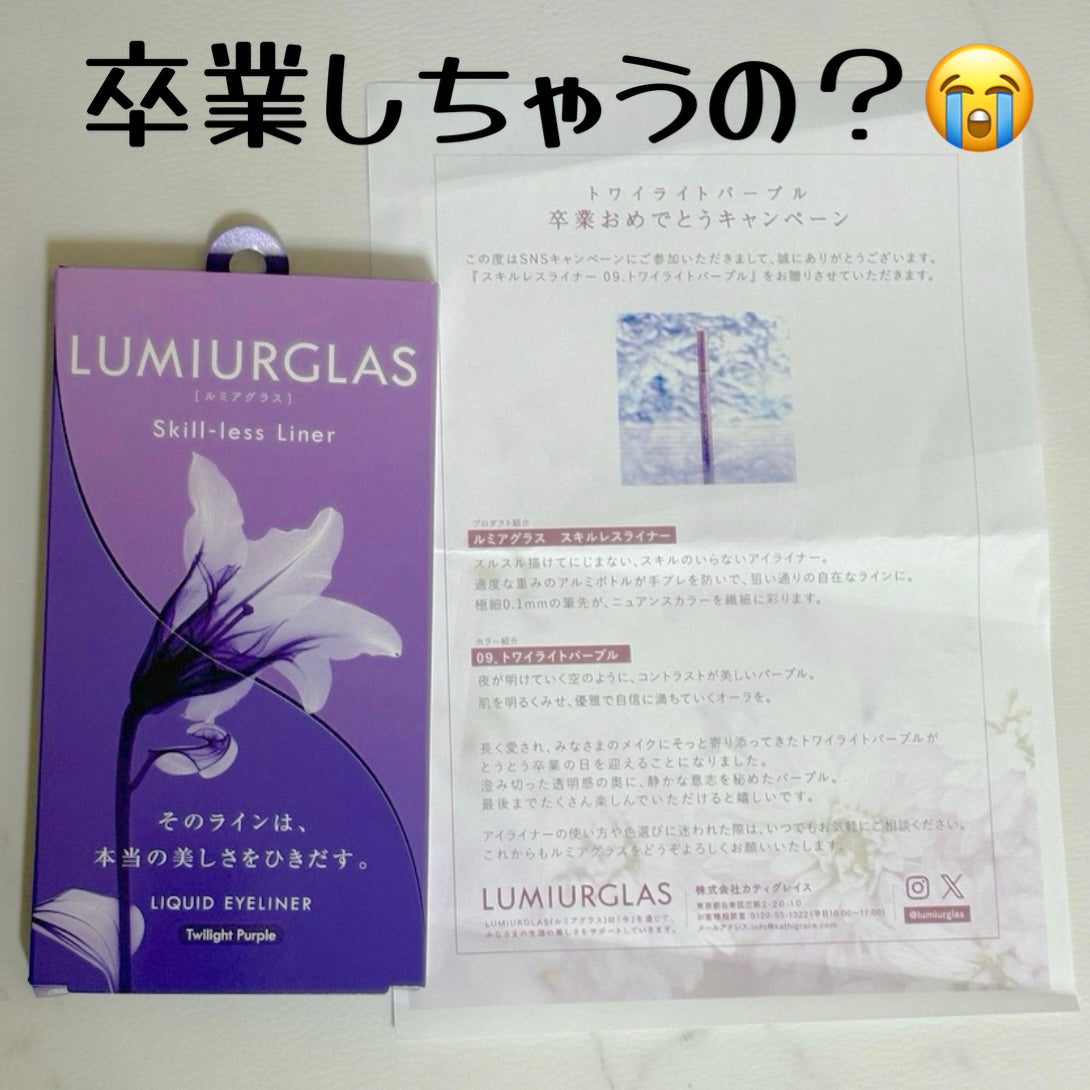 スキルレスライナー/LUMIURGLAS/リキッドアイライナーを使ったクチコミ(1枚目)