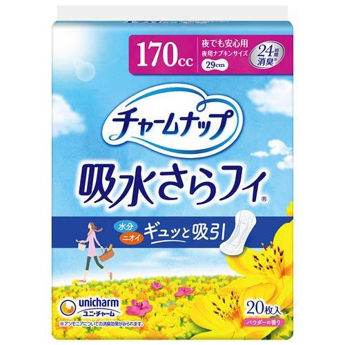 チャームナップ吸水さらフィ 夜でも安心用 羽なし 170cc 29cm (20枚入)