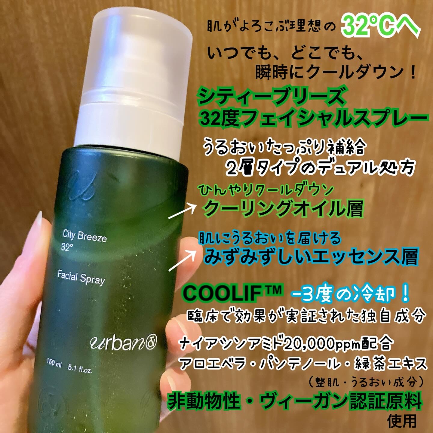 シティブリーズ32度フェイシャルスプレー/urbanand/その他スキンケアを使ったクチコミ（2枚目）