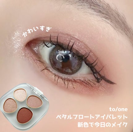 トーン ペタル フロート アイパレット/to/one/アイシャドウパレットを使ったクチコミ(1枚目)