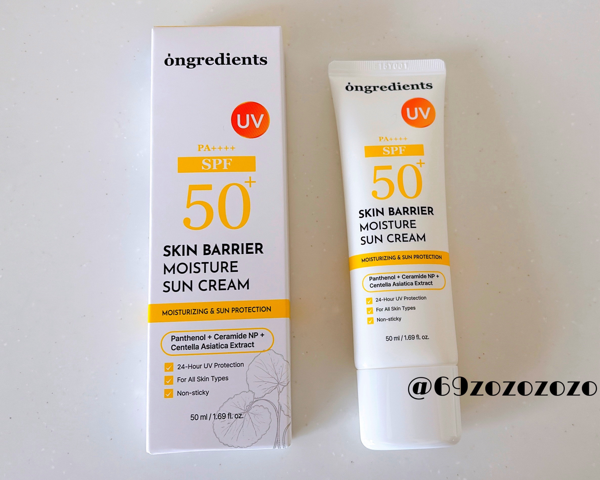 スキンバリアモイスチャーサンクリーム/Ongredients/日焼け止めクリームを使ったクチコミ（3枚目）