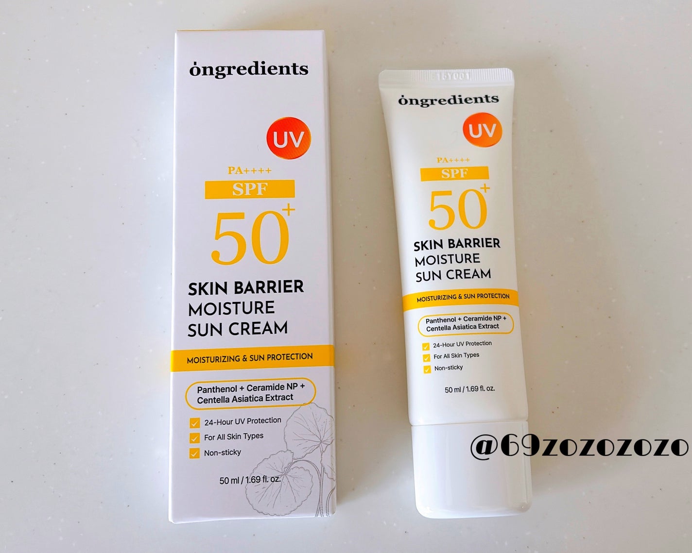 スキンバリアモイスチャーサンクリーム/Ongredients/日焼け止めクリームを使ったクチコミ(3枚目)