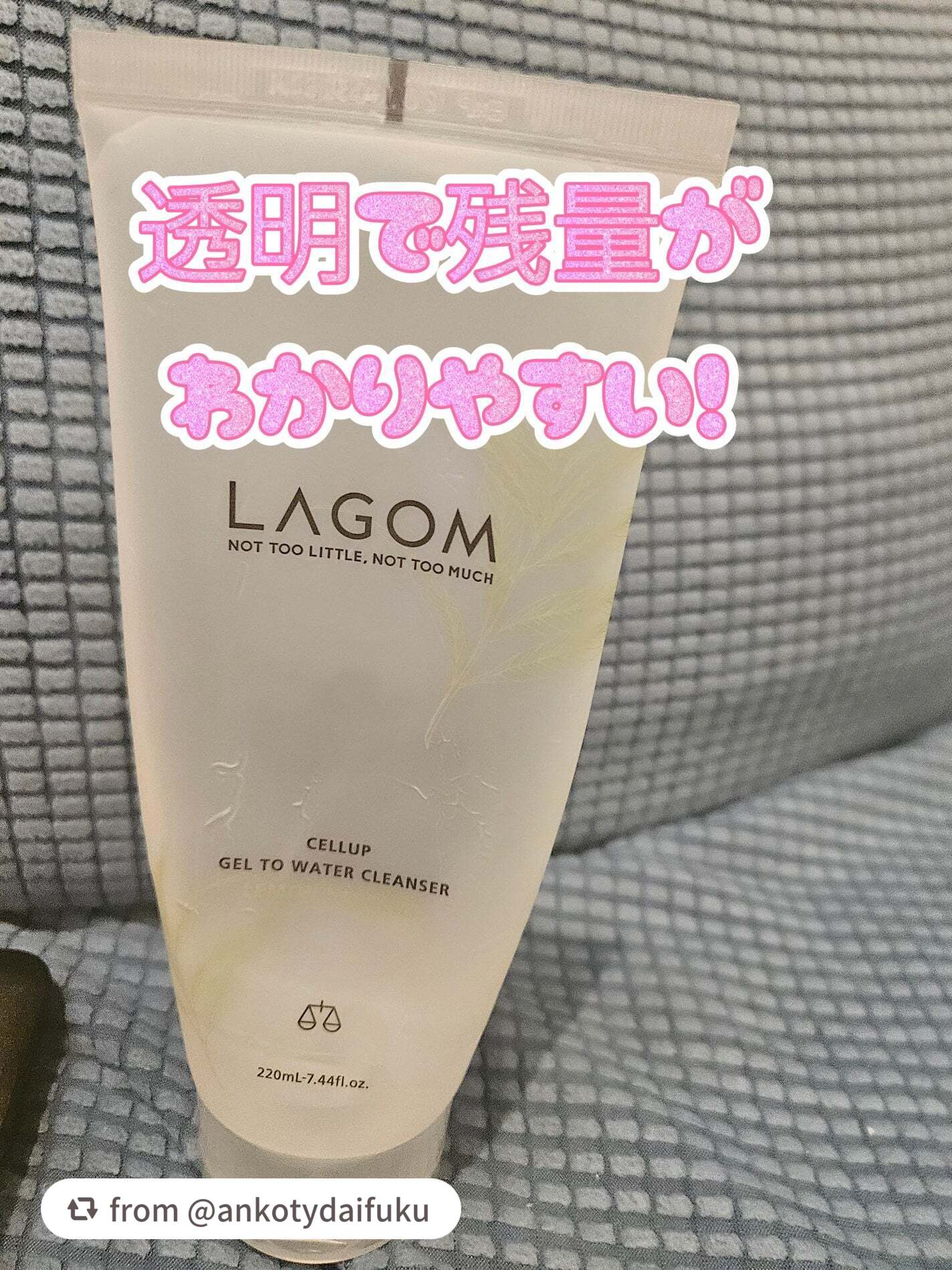 ラゴム ジェルトゥウォーター クレンザー(LV)(朝用洗顔)/LAGOM /その他洗顔料を使ったクチコミ(2枚目)