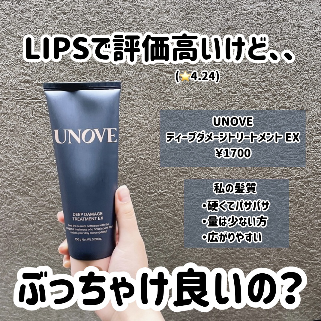 ディープダメージトリートメントEX/UNOVE/洗い流すヘアトリートメントを使ったクチコミ（1枚目）