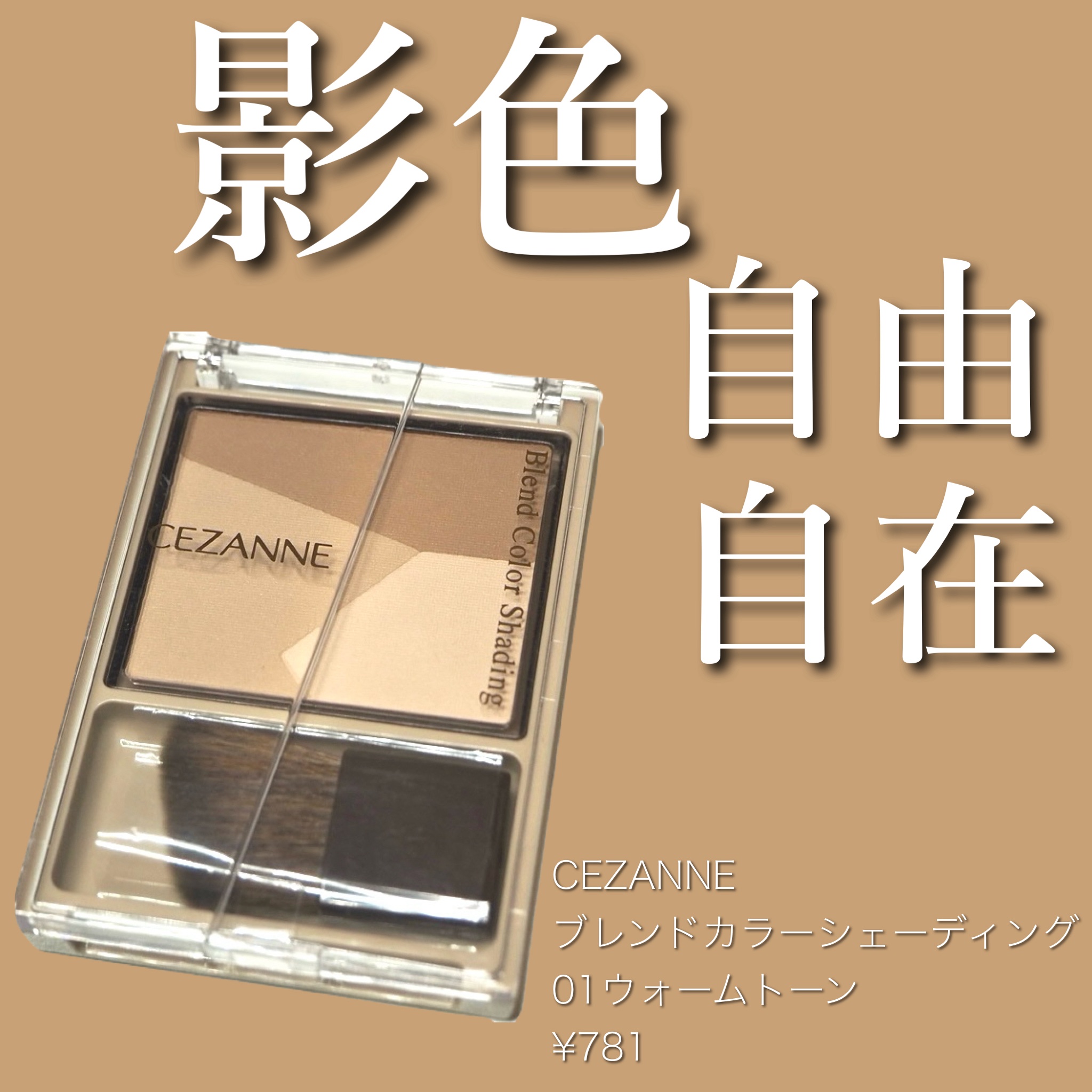 ブレンドカラーシェーディング/CEZANNE/シェーディングを使ったクチコミ（1枚目）