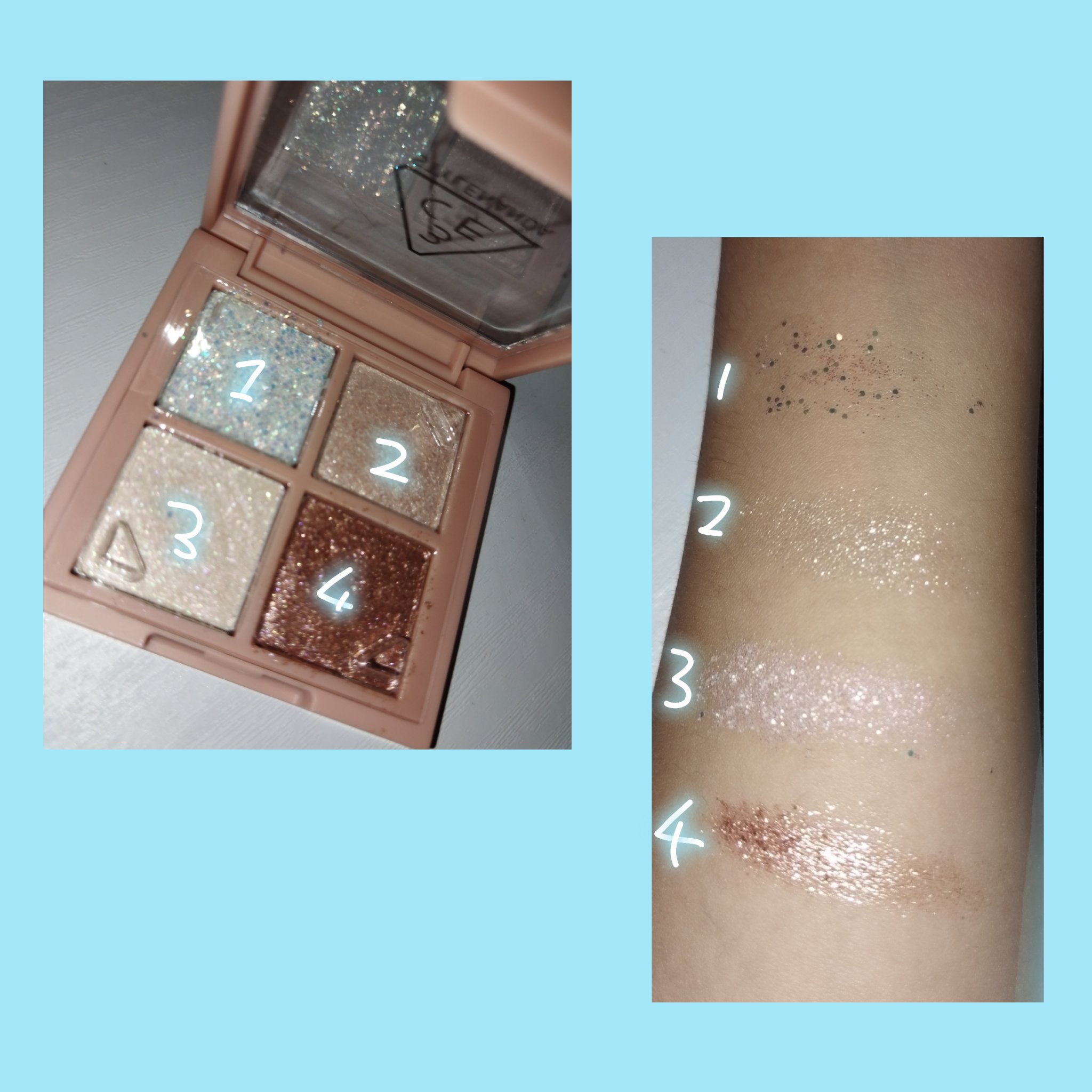 3CE ミニ マルチアイカラーパレット ダイアモンドグリント (3CE ミニ マルチアイカラーパレット A)/3CE/アイシャドウパレットを使ったクチコミ（2枚目）