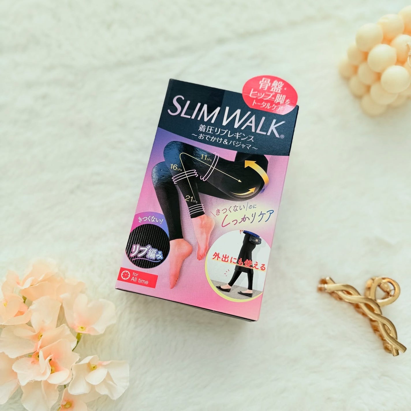 着圧リブレギンス/SLIMWALK/着圧ソックス・レギンスを使ったクチコミ(1枚目)