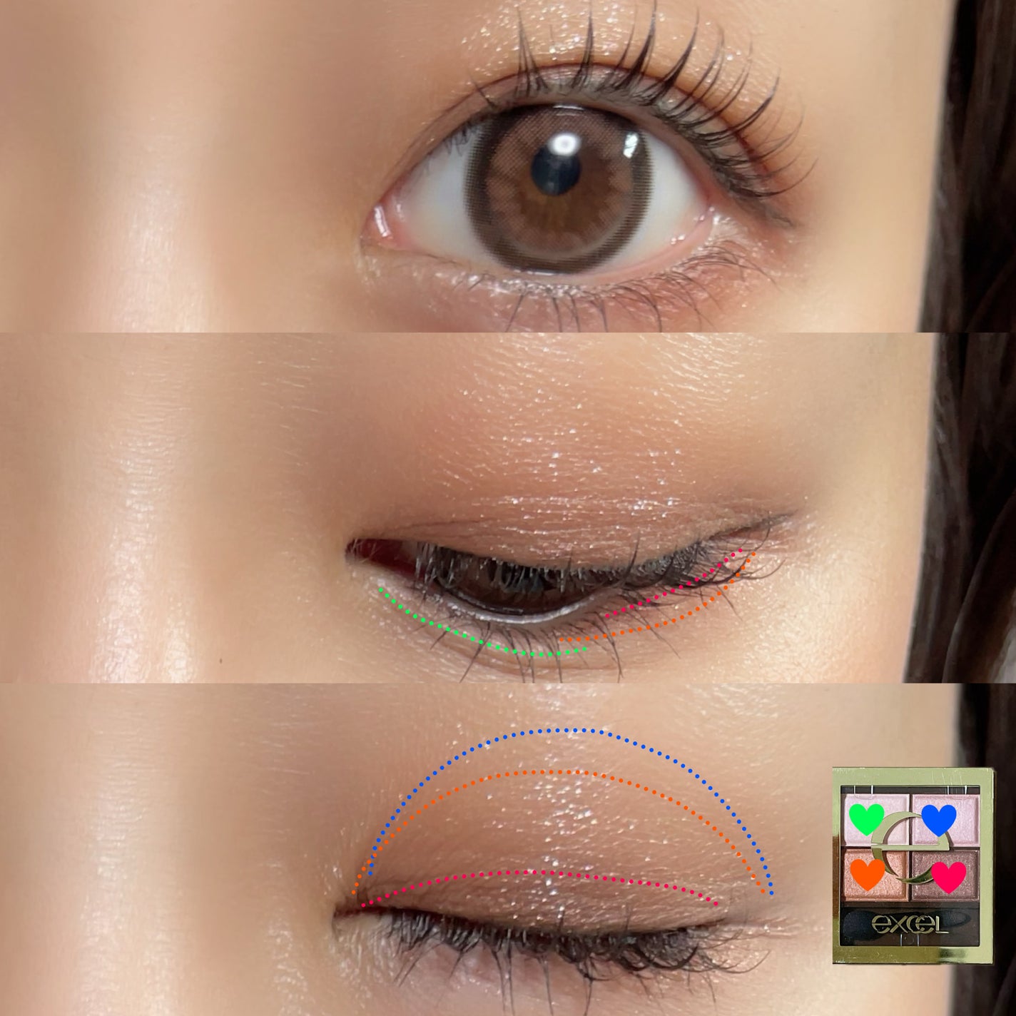 スキニーリッチシャドウ/excel/アイシャドウパレットを使ったクチコミ(3枚目)