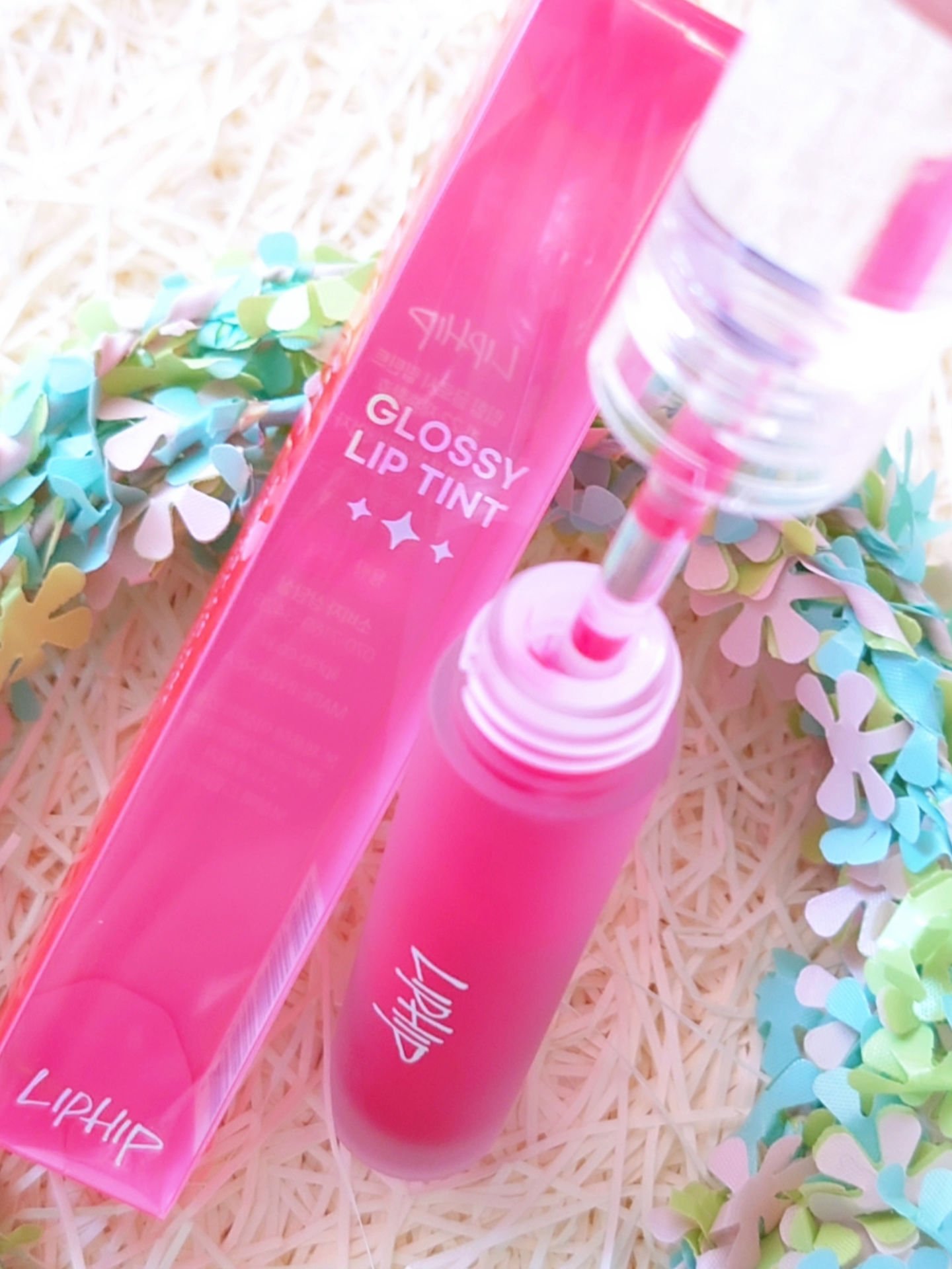 リップヒップグロッシーリップティント #25 ユールックラブリー/LIPHIP(リップヒップ)/口紅を使ったクチコミ（2枚目）