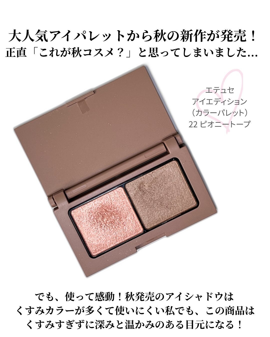 emma|美容好き限界OL(休職中) on LIPS 「【シンプルアイパレから出た秋色🍁】エテュセの大人気アイパレット..」(2枚目)