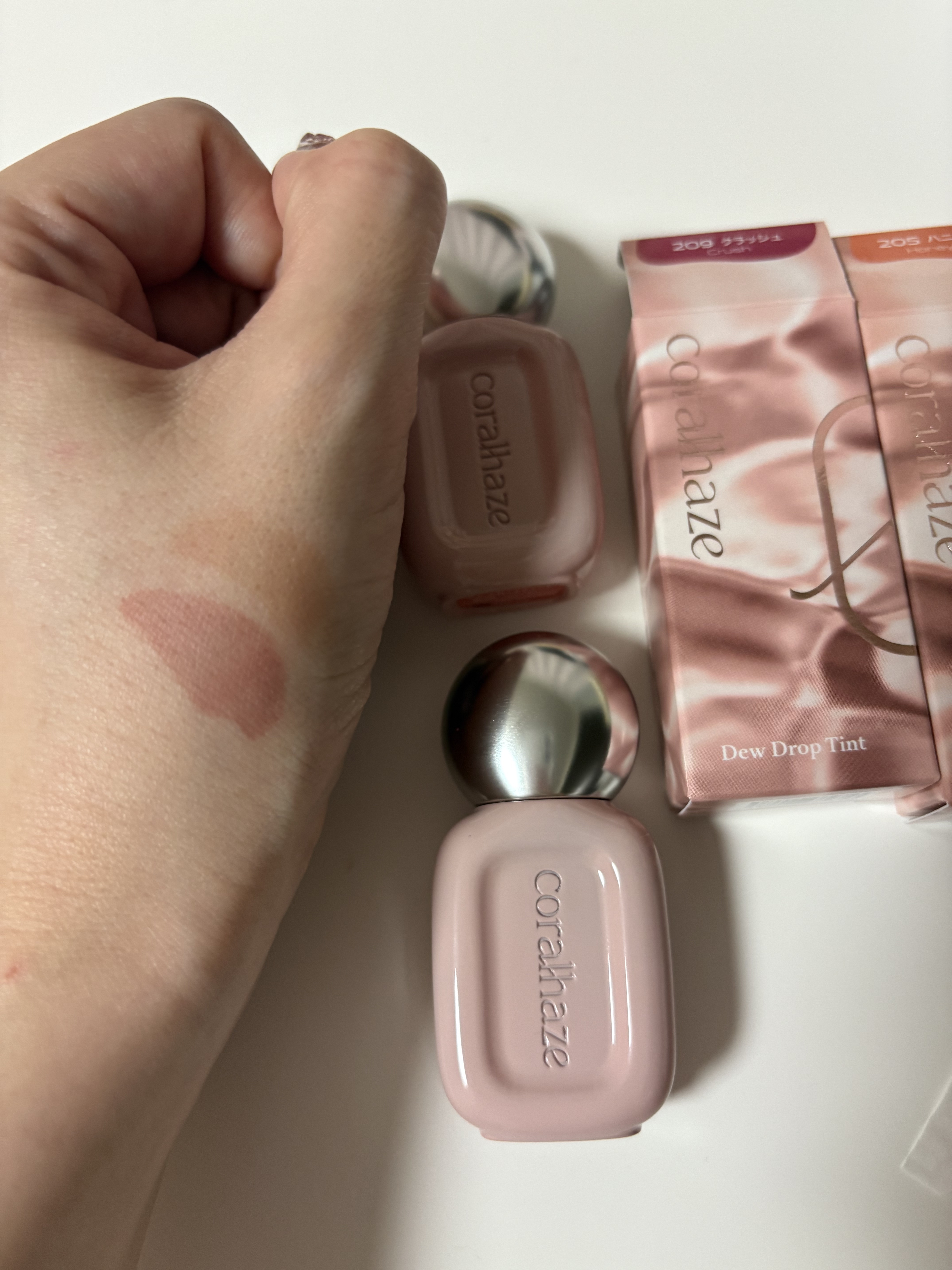デュー ドロップ ティント/Coralhaze/リップティントを使ったクチコミ（3枚目）