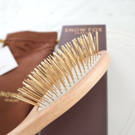 プレミアム FOXカッサ ウッド ヘアブラシ/SNOW FOX SKINCARE/メイクブラシを使ったクチコミ(5枚目)
