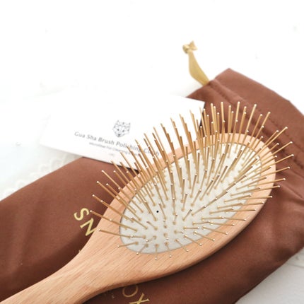 プレミアム FOXカッサ ウッド ヘアブラシ/SNOW FOX SKINCARE/メイクブラシを使ったクチコミ(4枚目)