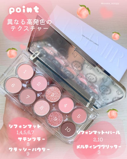 ライトオンアイズシャドウパレット/ルミル/アイシャドウパレットを使ったクチコミ(2枚目)