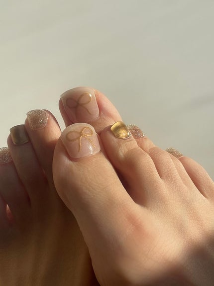 セミキュアジェルネイル(ハンド)/ohora/ネイルシールを使ったクチコミ(5枚目)