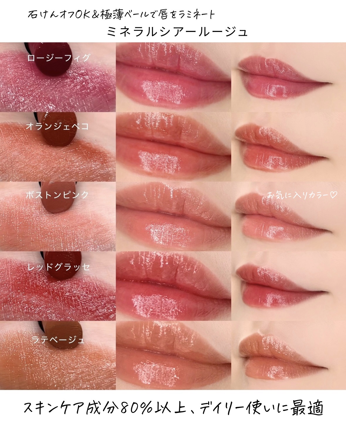 ミネラルシアールージュⅡ ロージーフィグ/エトヴォス/口紅を使ったクチコミ（1枚目）