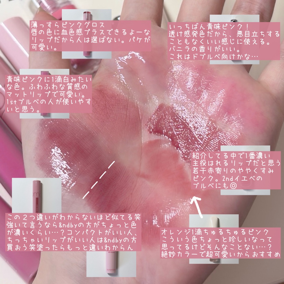 ジューシーラスティングティント/rom&nd/リップティントを使ったクチコミ（3枚目）