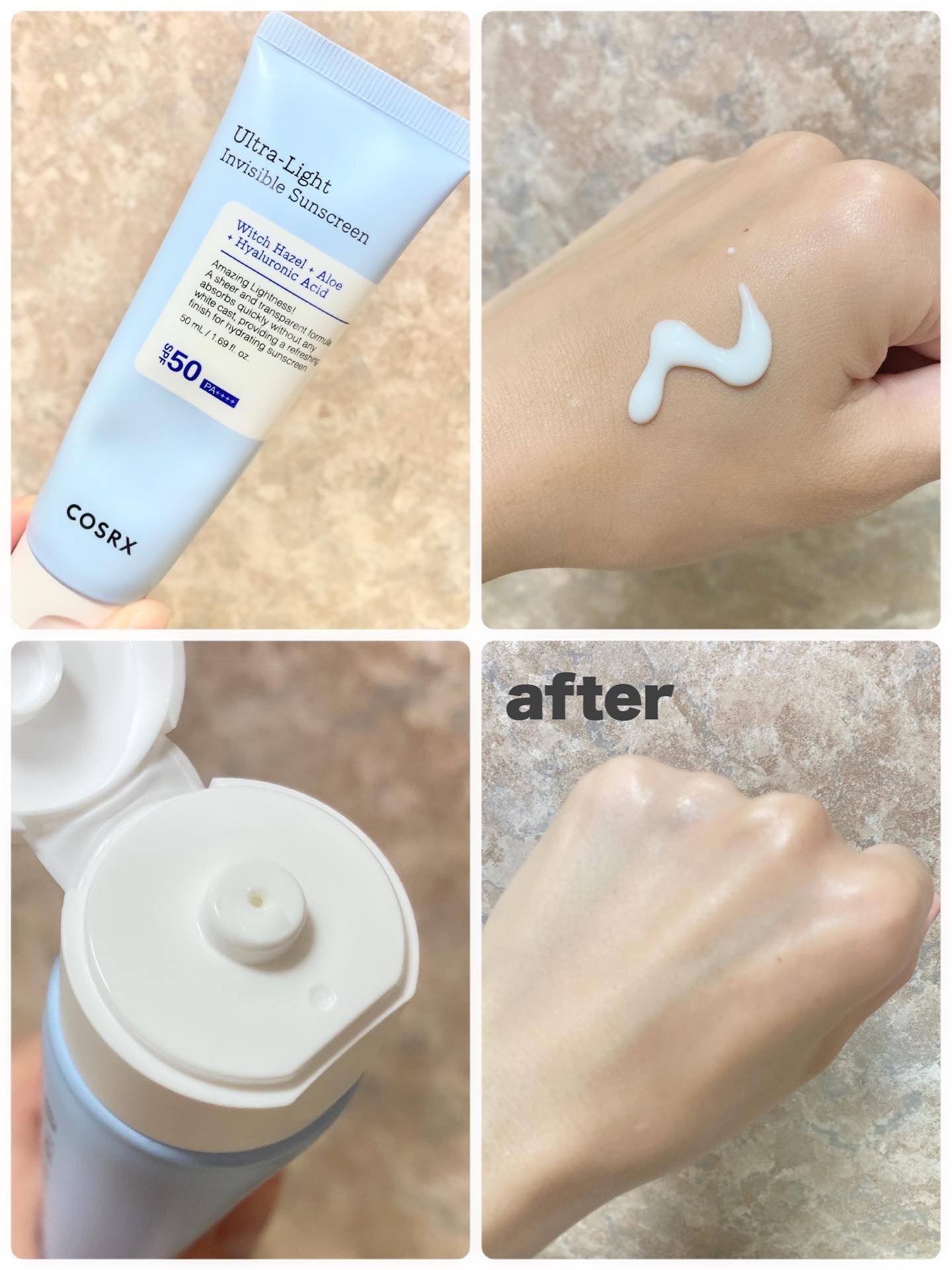 ウルトラライト透明UVクリーム/COSRX/日焼け止めクリームを使ったクチコミ（2枚目）