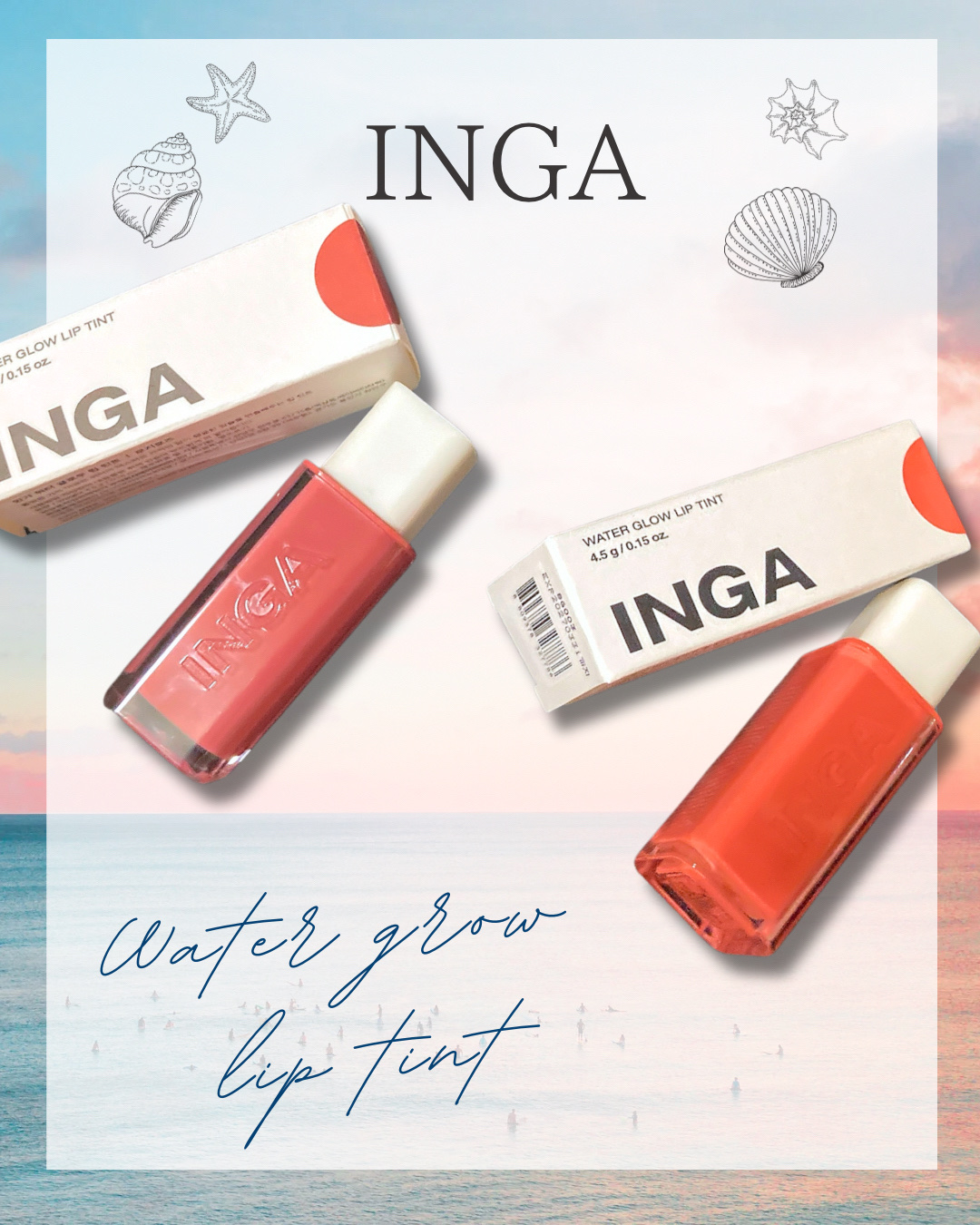 ウォーターグローリップティント/INGA/リップティントを使ったクチコミ（2枚目）