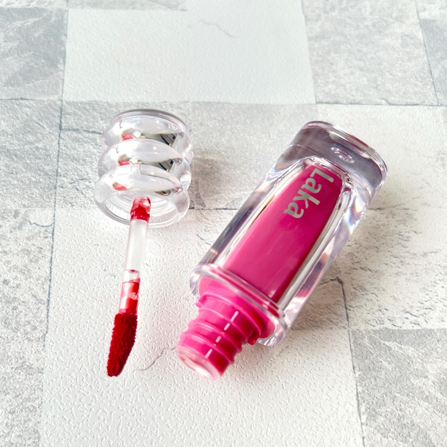 ラカ　マキシグレイヤーティント ＃614　レディー/Laka/リップティントを使ったクチコミ（2枚目）