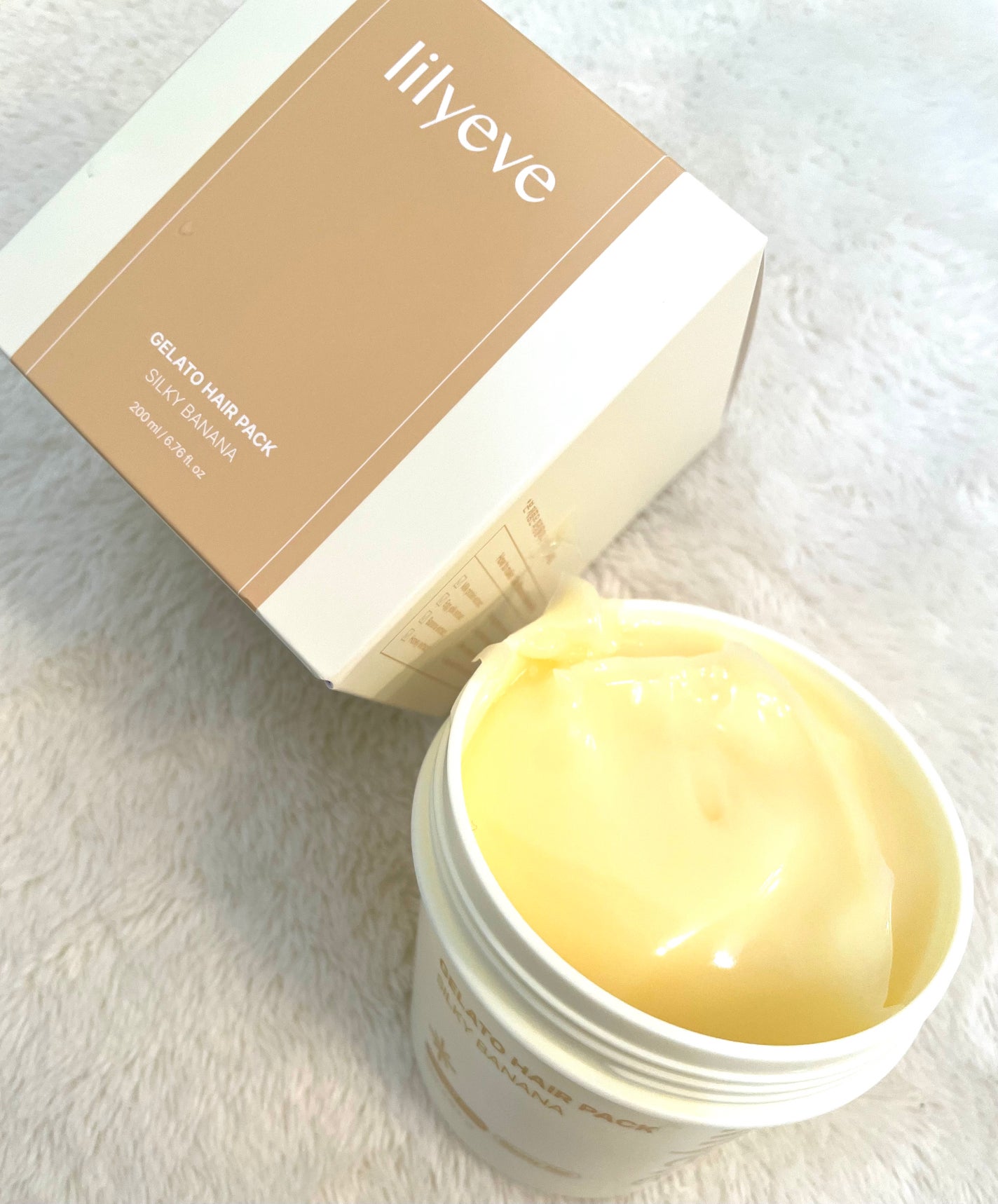 リペアターンジェラートヘアパック シルキーバナナ/リリーイブ/洗い流すヘアトリートメントを使ったクチコミ(2枚目)