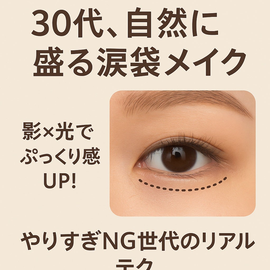 コスメ大好き@主婦 on LIPS 「👀【30代のための、自然に盛れる涙袋メイク】「若い頃と同じ涙袋..」(1枚目)