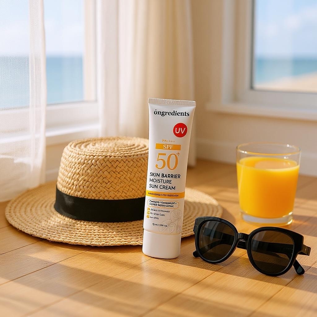 スキンバリアモイスチャーサンクリーム/Ongredients/日焼け止めクリームを使ったクチコミ（1枚目）