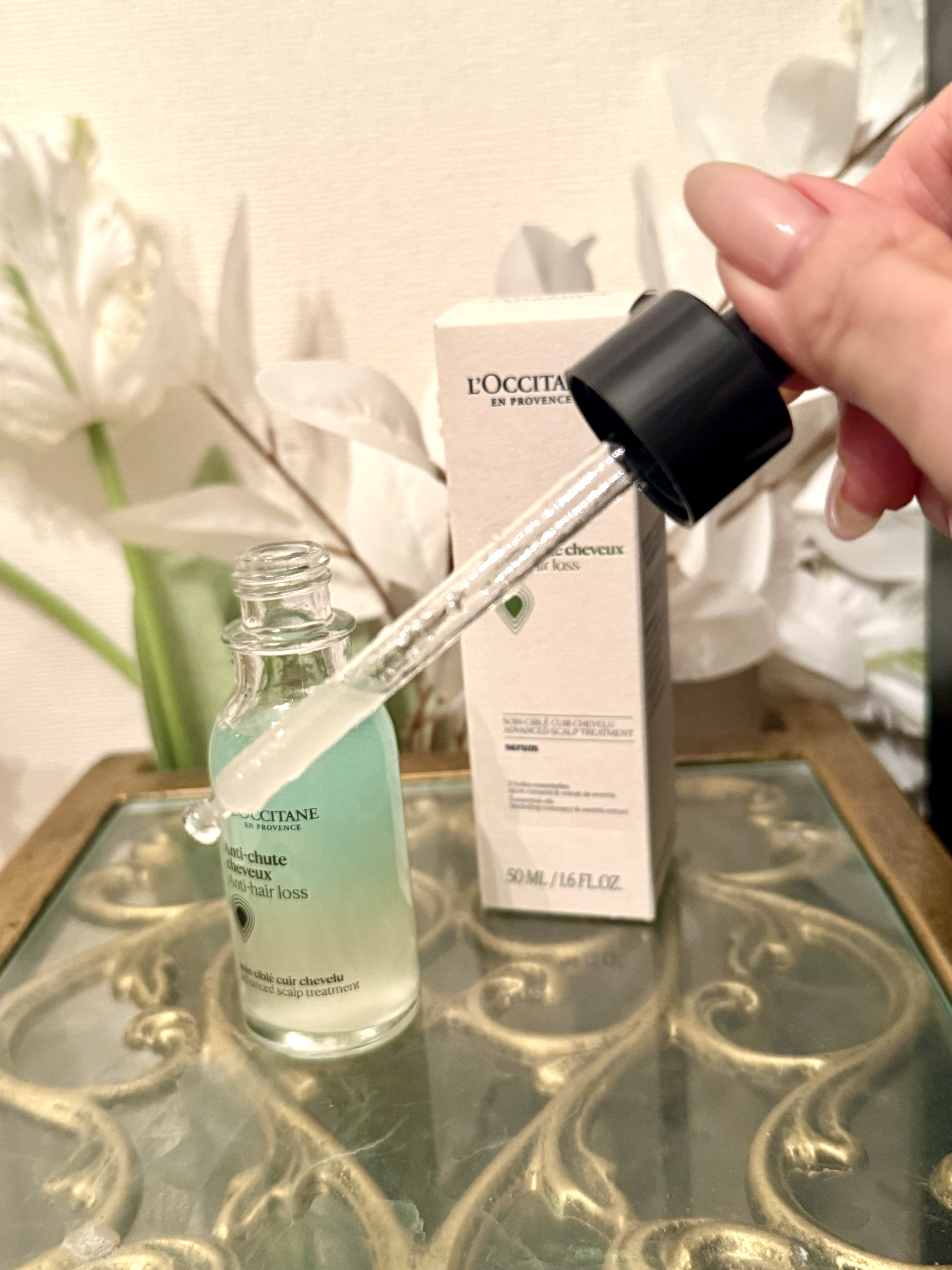 薬用 メディカル アンチヘアロスセラム/L&#39;OCCITANE/頭皮ローションを使ったクチコミ（3枚目）