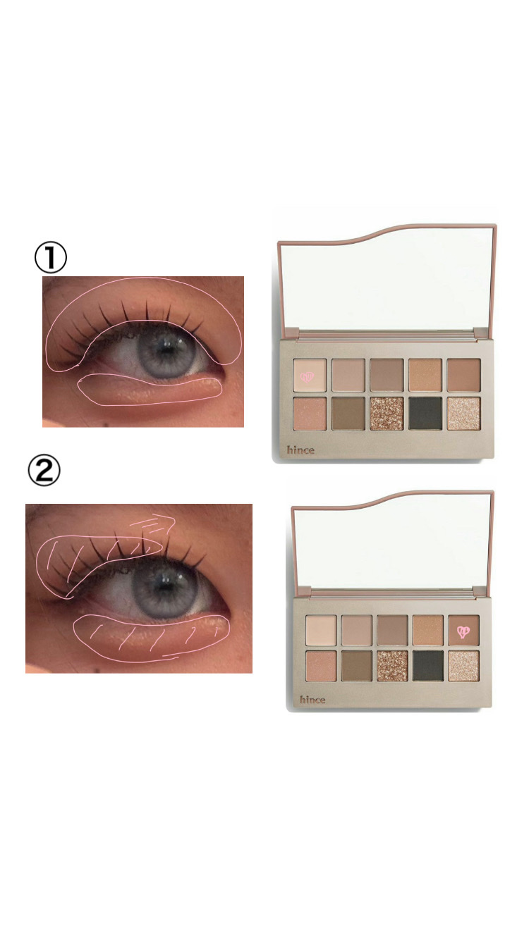 ニューデップスアイシャドウパレット/hince/アイシャドウパレットを使ったクチコミ（2枚目）