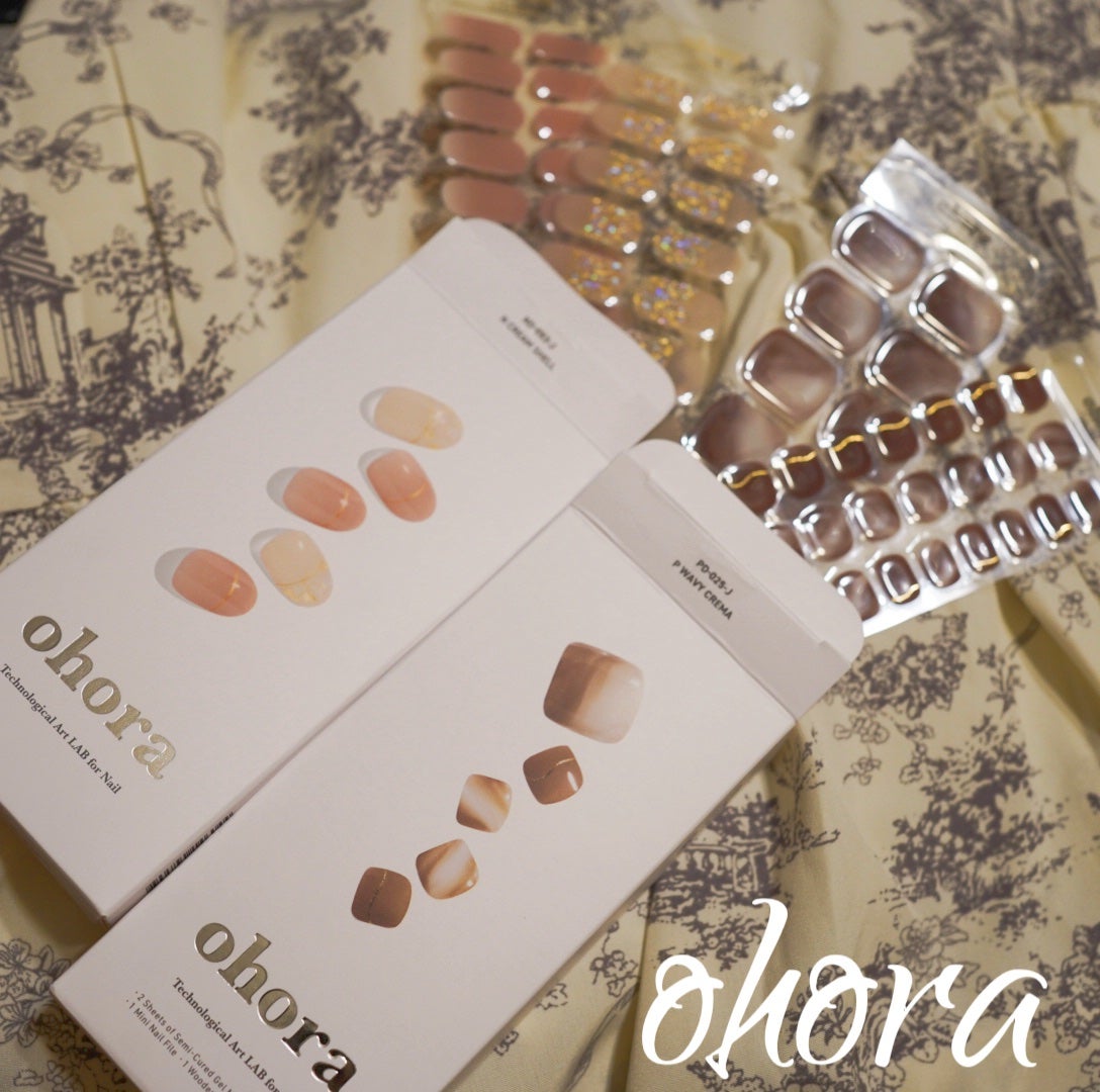 セミキュアジェルネイル(ハンド)/ohora/ネイルシールを使ったクチコミ(1枚目)