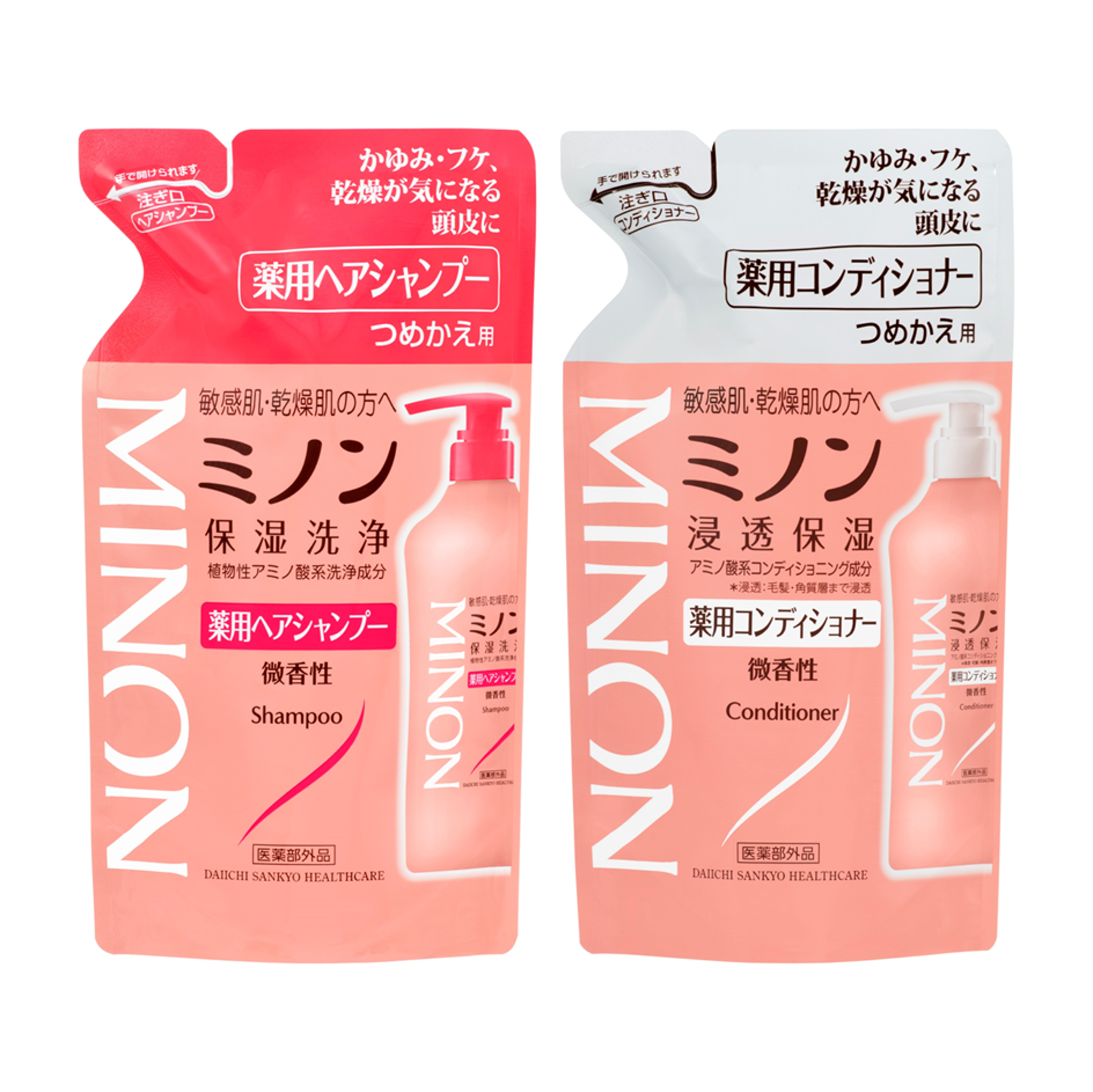 ミノン薬用ヘアシャンプー／薬用コンディショナー ミノン