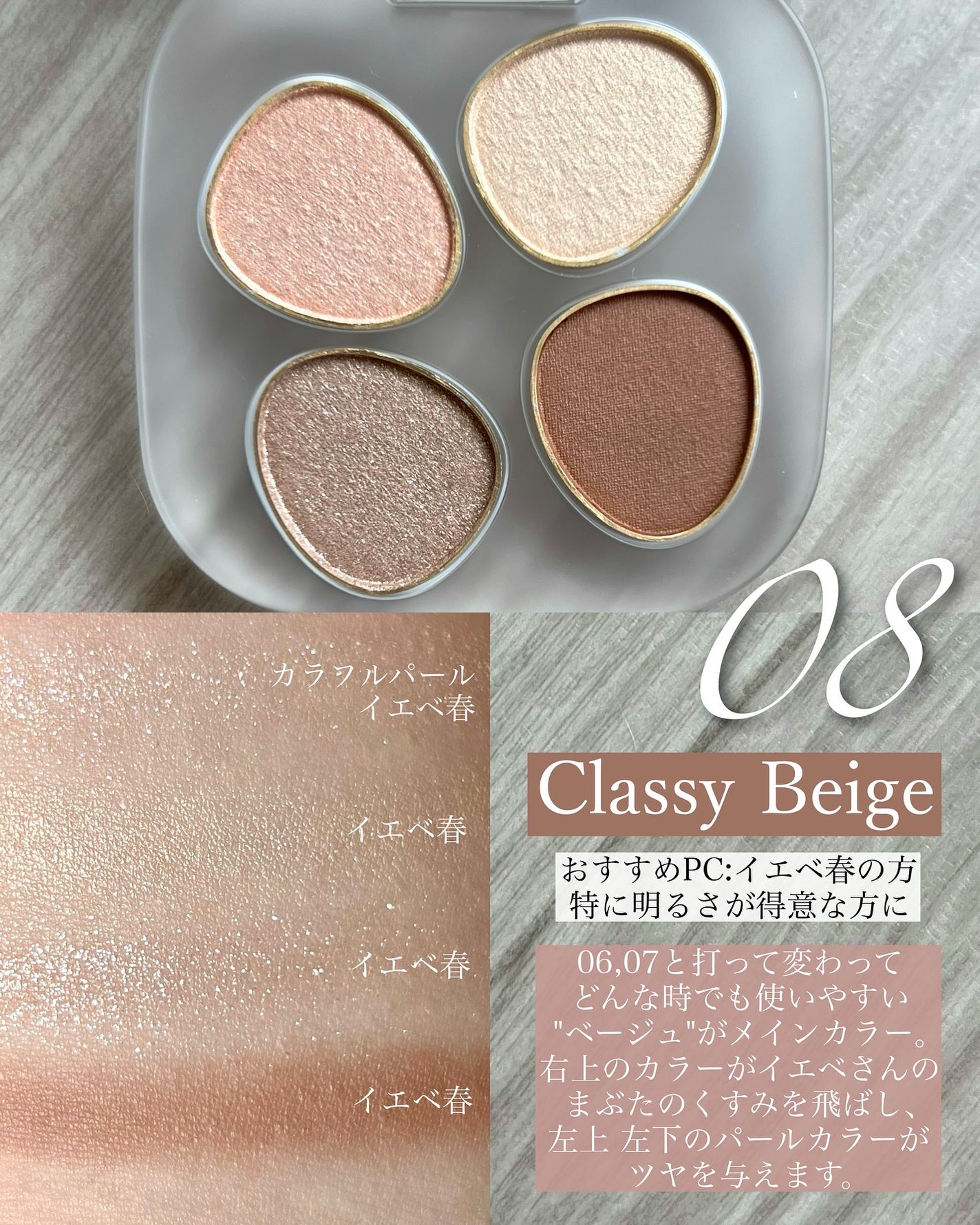 トーン ペタル フロート アイパレット/to/one/アイシャドウパレットを使ったクチコミ(4枚目)