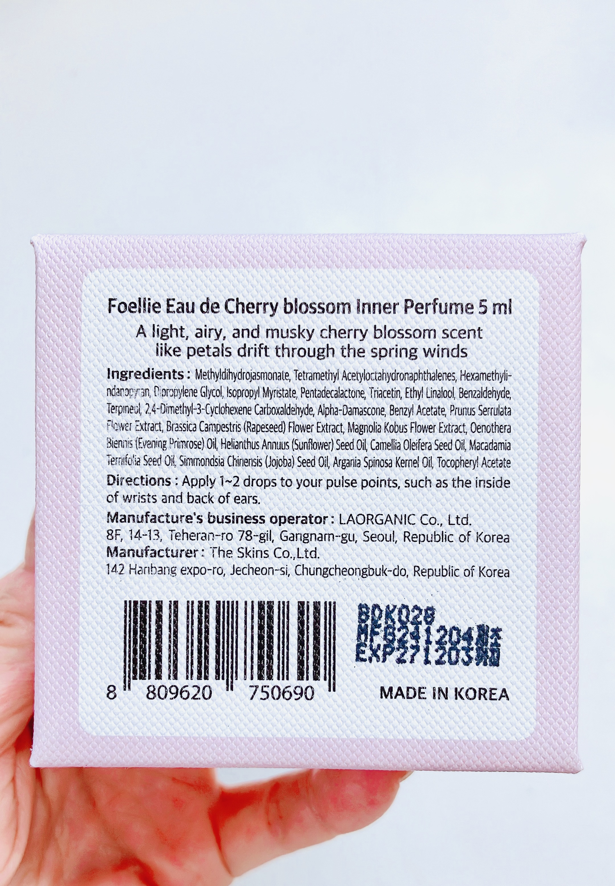 フォエリー インナーパフューム チェリーブロッサムの香り/Foellie/香水(レディース)を使ったクチコミ（3枚目）