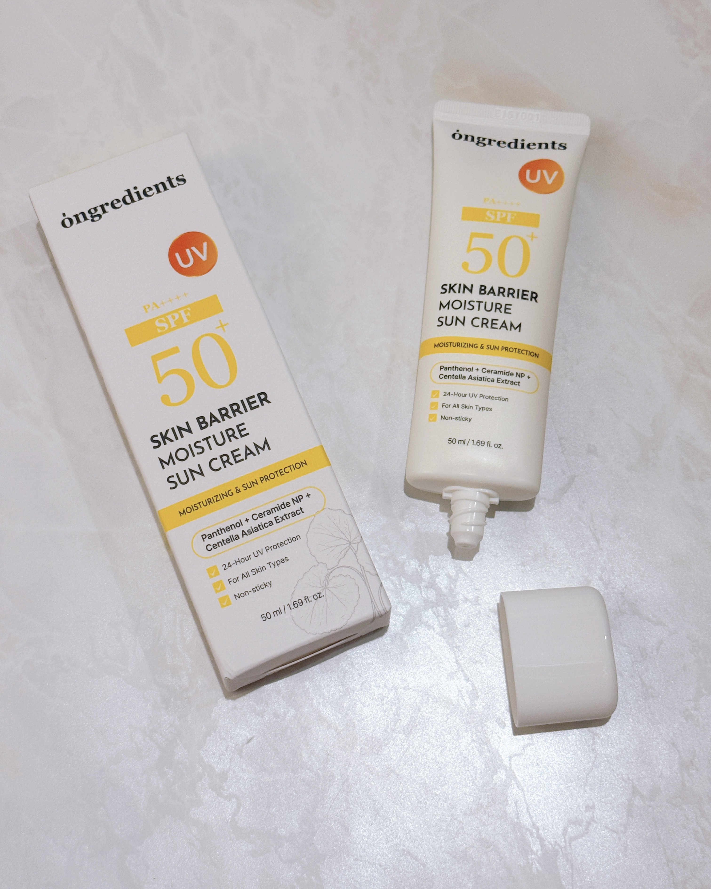 スキンバリアモイスチャーサンクリーム/Ongredients/日焼け止めクリームを使ったクチコミ（3枚目）