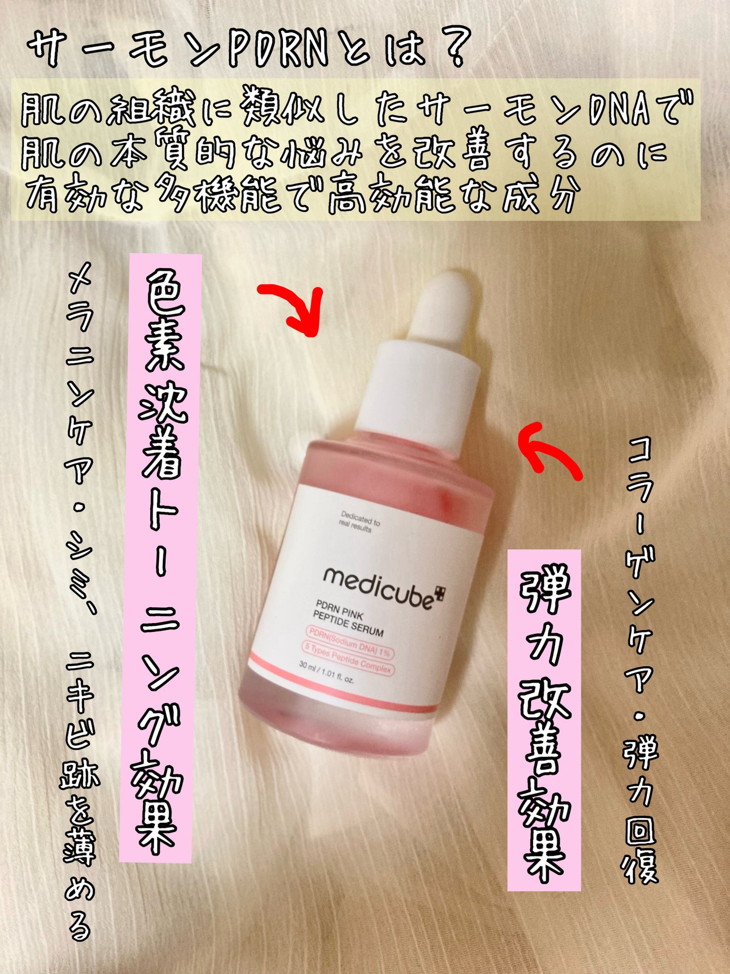 PDRNピンクアンプル PDRN 10,000ppm配合/MEDICUBE/美容液を使ったクチコミ(2枚目)