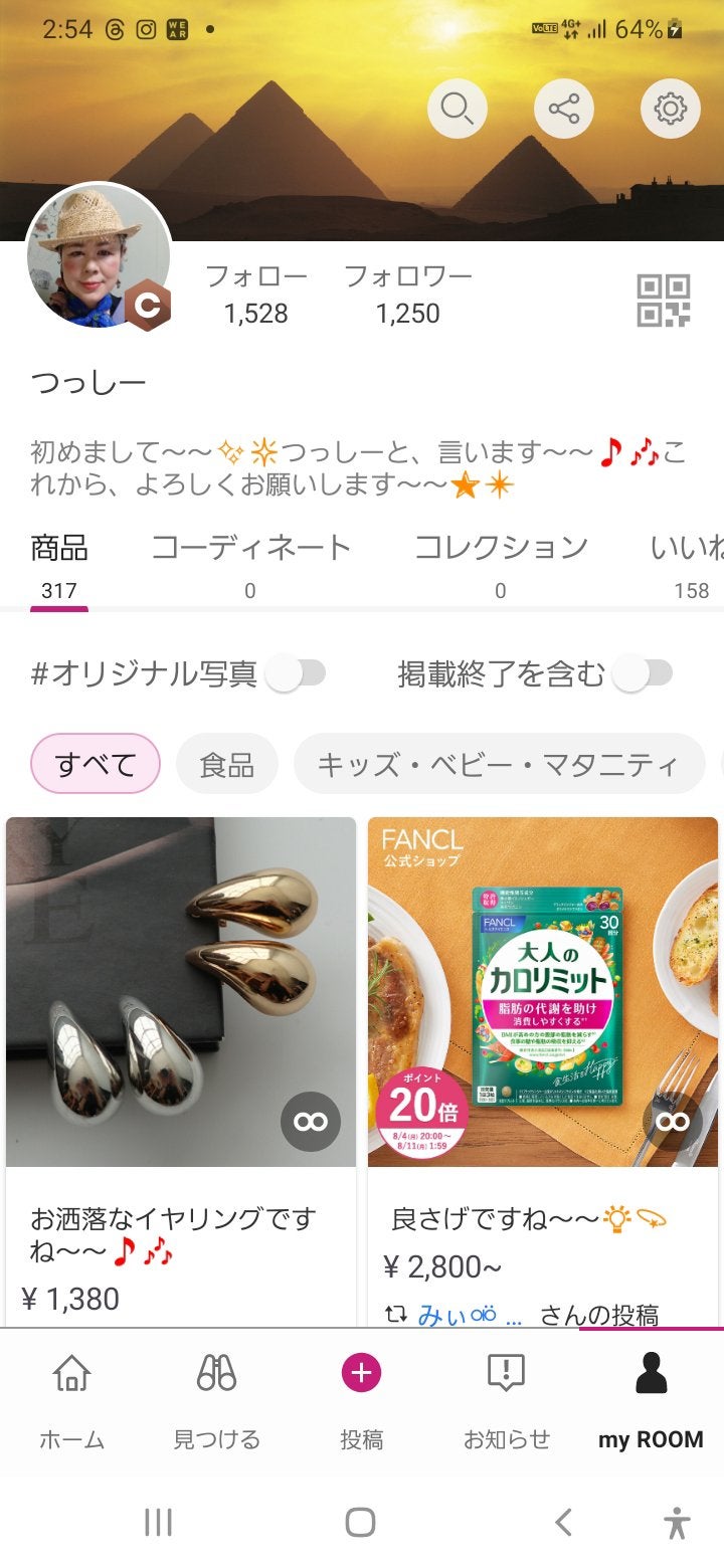 つっしー on LIPS 「#楽天ルーム#つっしールーム..」(1枚目)