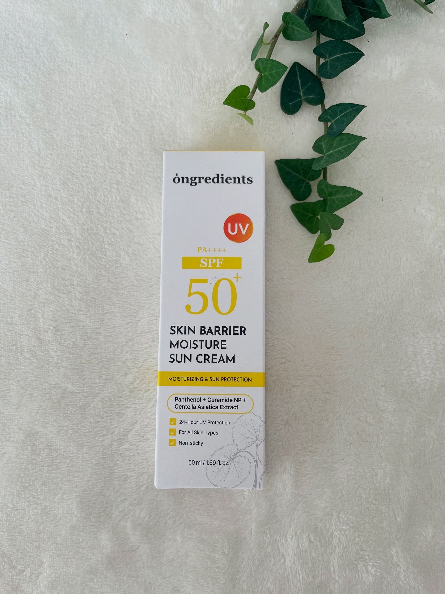 スキンバリアモイスチャーサンクリーム/Ongredients/日焼け止めクリームを使ったクチコミ（3枚目）