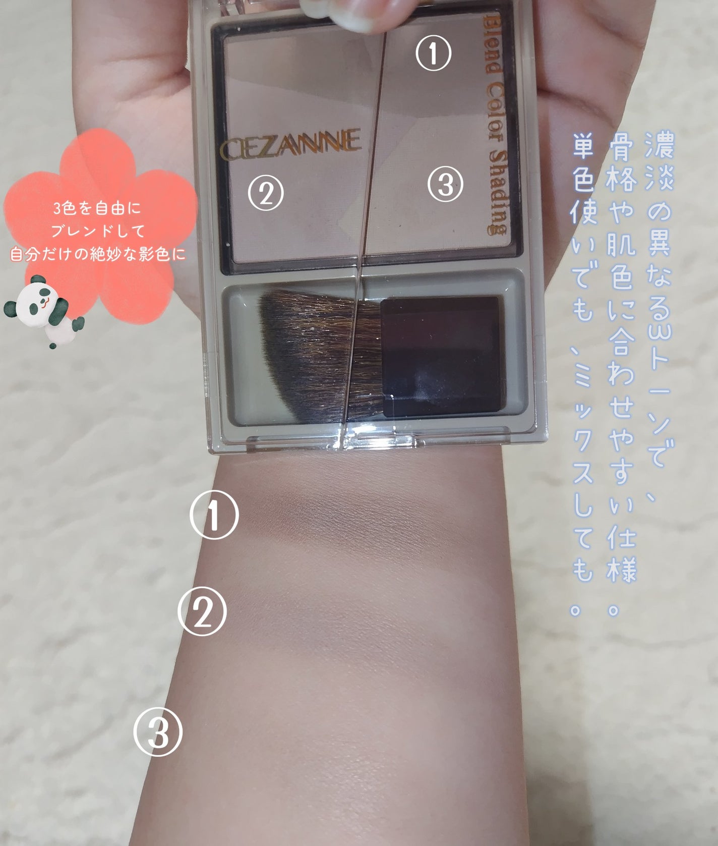 ブレンドカラーシェーディング/CEZANNE/シェーディングを使ったクチコミ(2枚目)